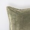 Stonewashed Cotton Velvet Throw Pillow – 18"x18" Decorative Cushion with Handstitched Edges